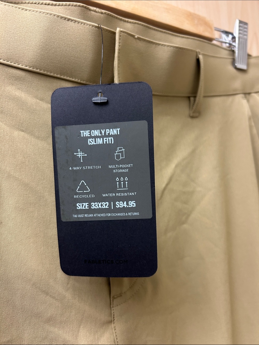 Fabletics The Only Pant Slim Fit in Khaki